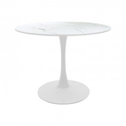 Balou pakoworld table mdf in white with marble look D80x76cm Balou pakoworld table mdf in white with marble look D80x76cm
