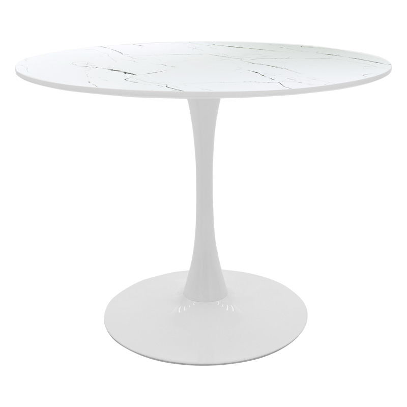 Balou pakoworld table mdf in white with marble look D120x76cm