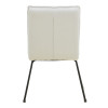 Essential chair pakoworld white fabric-black metal leg 54x59x89cm