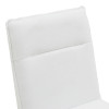 Essential chair pakoworld white fabric-black metal leg 54x59x89cm