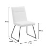 Essential chair pakoworld white fabric-black metal leg 54x59x89cm