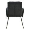 Armchair Essential pakoworld black fabric-black metal leg 55.5x59x89cm