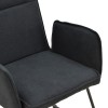 Armchair Essential pakoworld black fabric-black metal leg 55.5x59x89cm