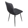 Grato chair pakoworld black fabric-black metal leg 45.5x53.5x88.5cm
