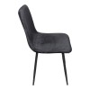 Grato chair pakoworld black fabric-black metal leg 45.5x53.5x88.5cm