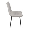 Grato chair pakoworld grey fabric-black metal leg 45.5x53.5x88.5cm