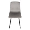 Grato chair pakoworld grey fabric-black metal leg 45.5x53.5x88.5cm