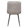 Grato chair pakoworld grey fabric-black metal leg 45.5x53.5x88.5cm