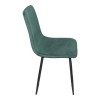 Grato chair pakoworld in cypress green fabric-black metal leg 45.5x53.5x88.5cm