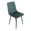 Grato chair pakoworld in cypress green fabric-black metal leg 45.5x53.5x88.5cm
