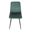 Grato chair pakoworld in cypress green fabric-black metal leg 45.5x53.5x88.5cm