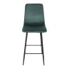 Grato bar-stool pakoworld cypress green fabric-black metal leg 43.5x55x114cm