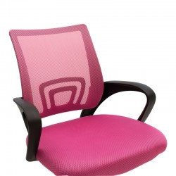 Berto II pakoworld recline office chair with mesh fabric in pink-black shade 60x48x85-95cm