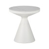 Side table Coozlin Inart white marble with white metal
