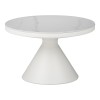 Side table Coozlin Inart white marble with white metal