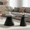 Donda pakoworld mdf-metal coffee table set of 2 black