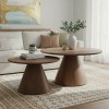 Donda pakoworld mdf metal coffee table set of 2 walnut