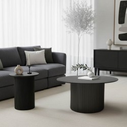 Dovel pakoworld mdf coffee table set of 2 black