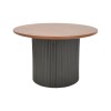 Dovel pakoworld mdf coffee table set of 2 walnut-black metal
