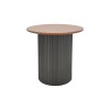 Dovel pakoworld mdf coffee table set of 2 walnut-black metal