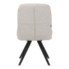 Καρέκλα περιστρεφόμενη Novo pakoworld ύφασμα λευκό μπουκλε-πόδια μαύρο μεταλλικό 65.5x50x90εκ