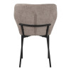 Καρέκλα Mavier pakoworld ύφασμα γκρι-μπεζ-πόδια μαύρο μεταλλικό 48x61.5x82εκ