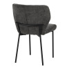 Καρέκλα Mavier pakoworld ύφασμα γκρι-πόδια μαύρο μεταλλικό 48x61.5x82εκ