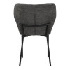 Καρέκλα Mavier pakoworld ύφασμα γκρι-πόδια μαύρο μεταλλικό 48x61.5x82εκ