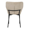 Καρέκλα Mavier pakoworld ύφασμα μπεζ-πόδια μαύρο μεταλλικό 48x61.5x82εκ