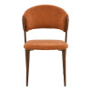 Καρέκλα Dolez pakoworld terracotta ύφασμα-πόδι καρυδί μέταλλο 49x58.5x82εκ