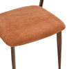 Καρέκλα Dolez pakoworld terracotta ύφασμα-πόδι καρυδί μέταλλο 49x58.5x82εκ