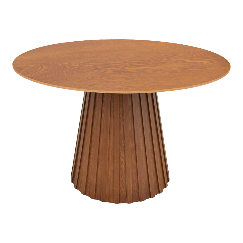 Τραπέζι Franzel pakoworld mdf καρυδί Φ120x75εκ