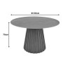 Τραπέζι Franzel pakoworld mdf καρυδί Φ120x75εκ