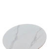 Tραπέζι Balou pakoworld sintered stone σε λευκή απόχρωση με όψη μαρμάρου-βάση λευκό μέταλλο Φ120x73εκ