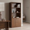 Βιβλιοθήκη γραφείου επαγγελματική Fesialo pakoworld wenge 80x40x180εκ