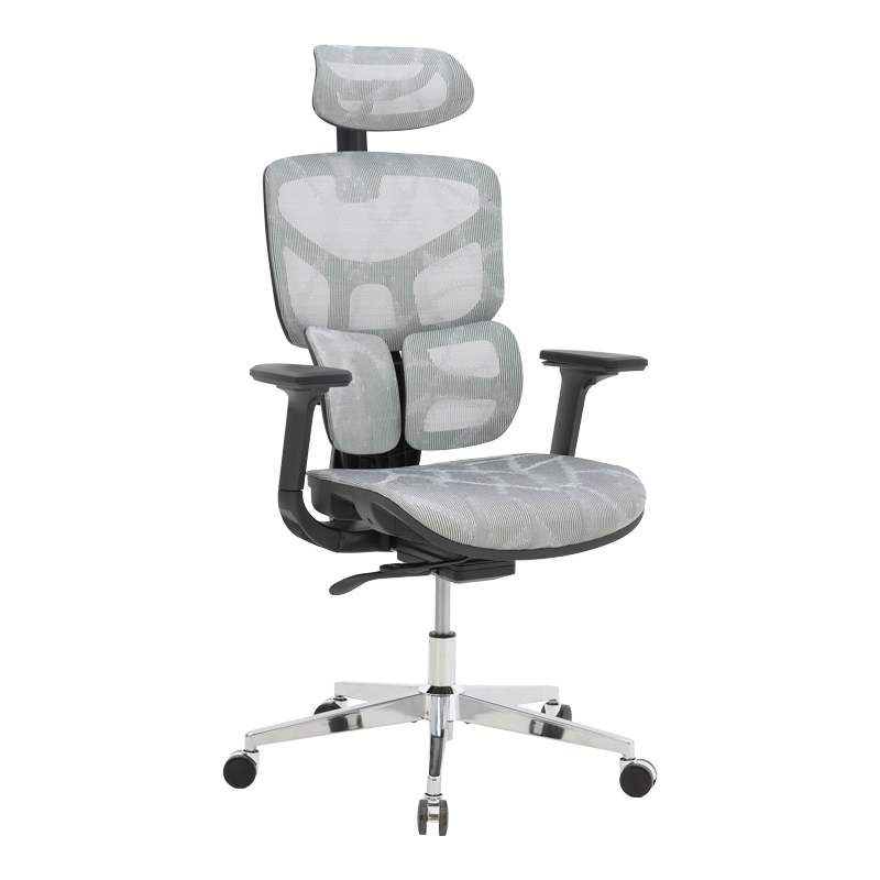 Director\'s office chair Karlo pakoworld white-black mesh fabric 72x70x112cm Director\'s office chair Karlo pakoworld white-black mesh fabric 72x70x112cm