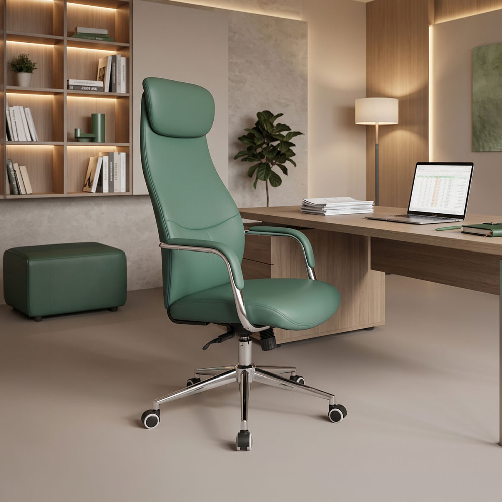 Manager office chair Ferka pakoworld green pu 64x71x120-128cm