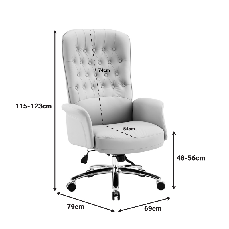Manager office chair Kaline pakoworld beige pu 69x79x115-123cm