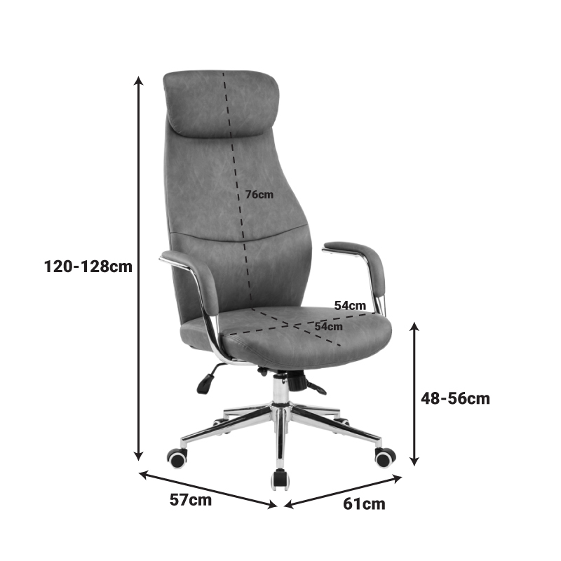 Manager office chair Ferka pakoworld brown pu 64x71x120-128cm