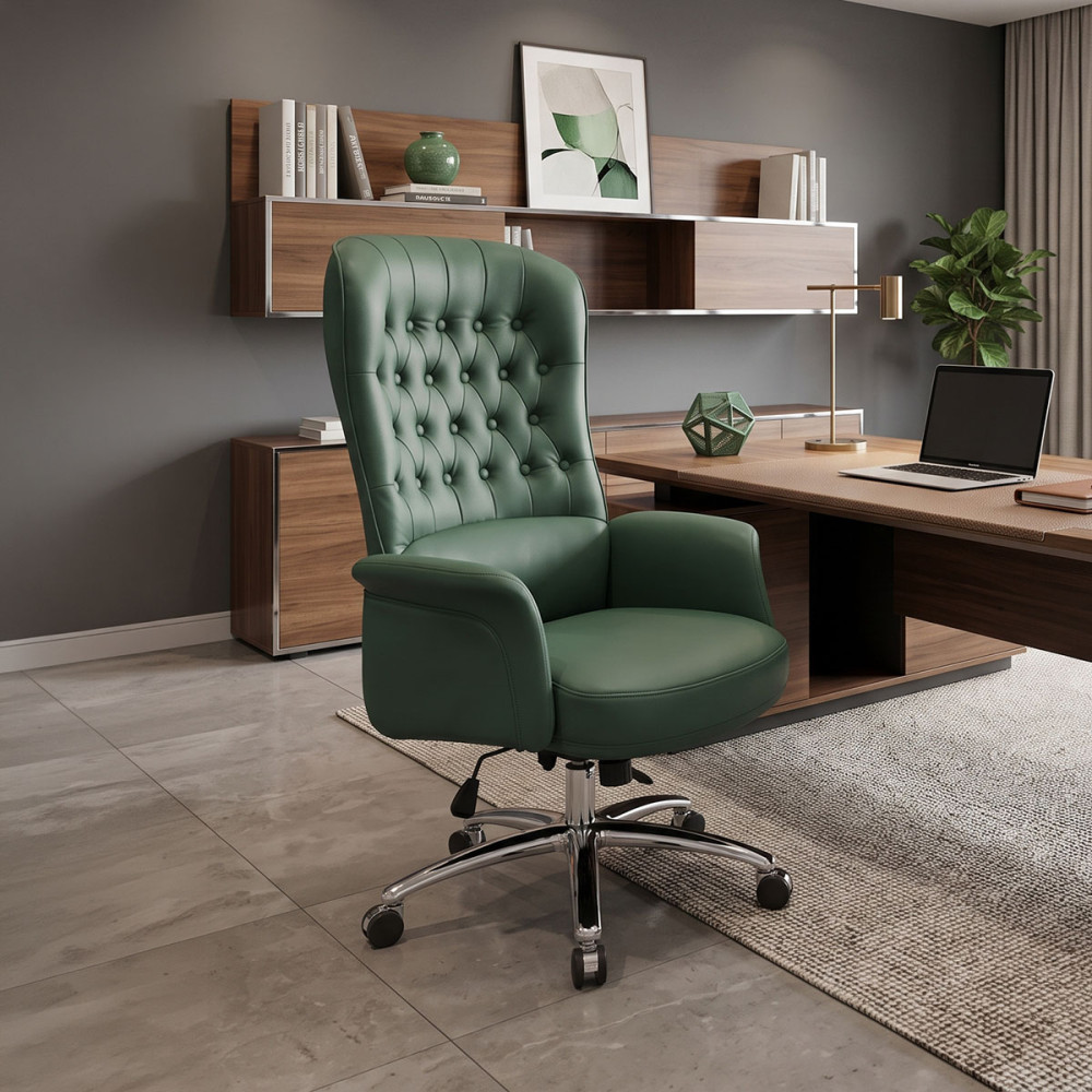 Manager office chair Kaline pakoworld green pu 69x79x115-123cm