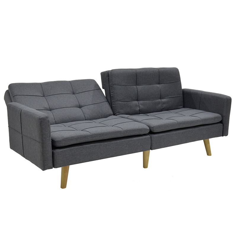 3 seater sofa-bed Flexible pakoworld fabric dark grey 198x87x76 3 seater sofa-bed Flexible pakoworld fabric dark grey 198x87x76