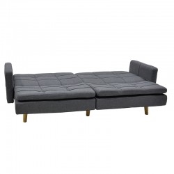 3 seater sofa-bed Flexible pakoworld fabric dark grey 198x87x76 3 seater sofa-bed Flexible pakoworld fabric dark grey 198x87x76