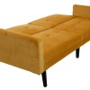 Καναπές γωνία-κρεβάτι με υποπόδιο Dream pakoworld κίτρινο βελούδο 209x157x80εκ