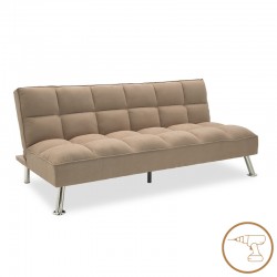 3 seater sofa-bed Rebel pakoworld with fabric in beige-brown color 189x92x82cm 3 seater sofa-bed Rebel pakoworld with fabric in beige-brown color 189x92x82cm