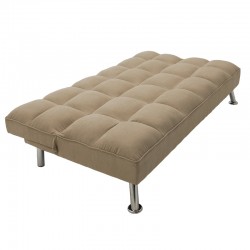 Καναπές-κρεβάτι Rebel pakoworld 3θέσιος με ύφασμα μπεζ-καφέ 189x92x82εκ