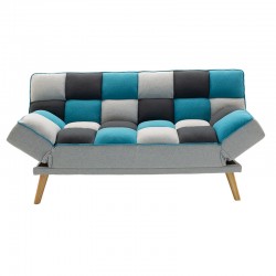 Καναπές - κρεβάτι Andy pakoworld 3θέσιος με ύφασμα πολύχρωμο 178x91x86εκ