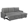 Corner reversable sofa-bed Infuse pakoworld with storage space anthracite fabric 203x130x88cm