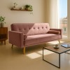 3 seater sofa-bed Success pakoworld velvet rotten apple 190x80x84cm