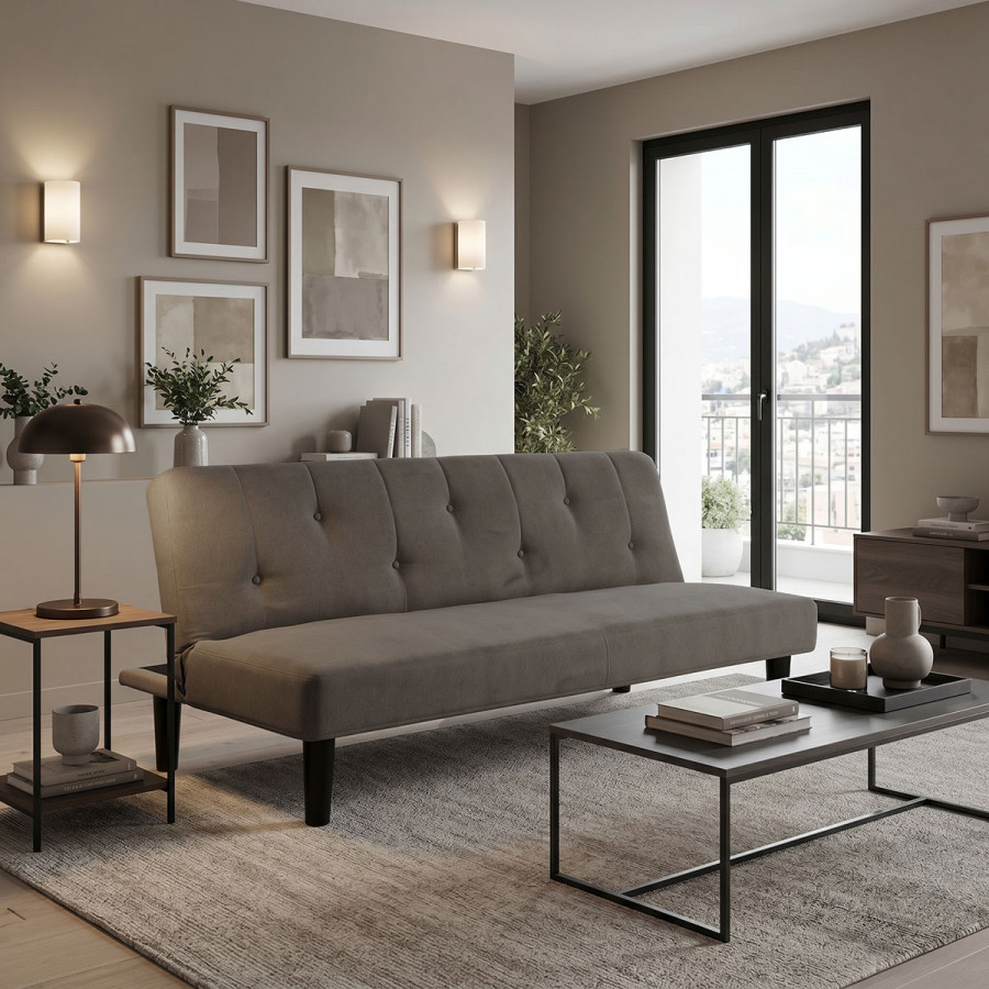 Sofa-bed Breathe pakoworld fabric anthracite 167x77x73 cm