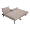 Γωνιακός καναπές-κρεβάτι αναστρέψιμος Brisk pakoworld καφέ-γκρι ύφασμα 200x146x75εκ